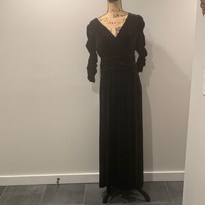 Elegant Black Velvet Dress